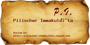 Pilischer Immakuláta névjegykártya